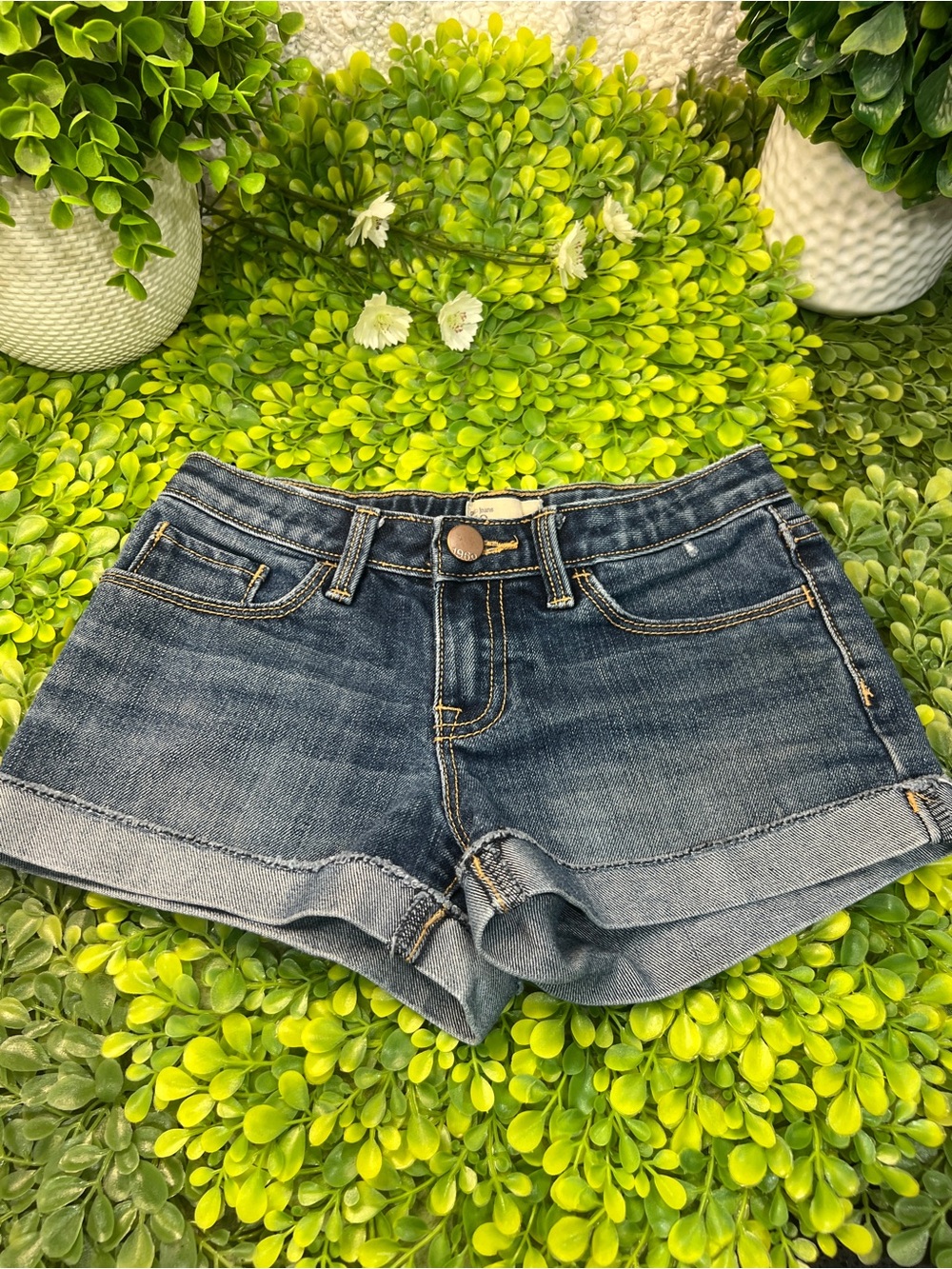 GAP Dark Blue Denim Roll Cuff Kids Shorts